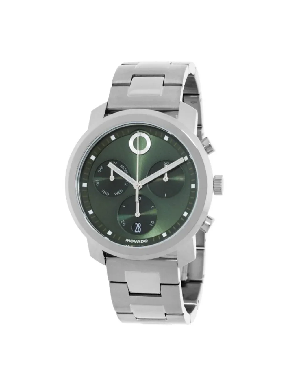 NWT Movado Trend Propel Chronograph Quartz Green Dial Men's Watch